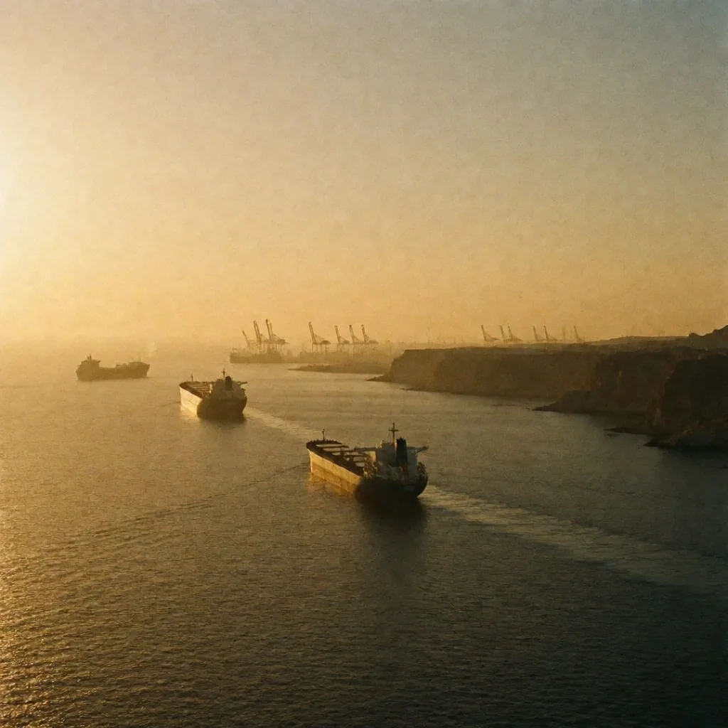 Costa del Estrecho de Hormuz al atardecer